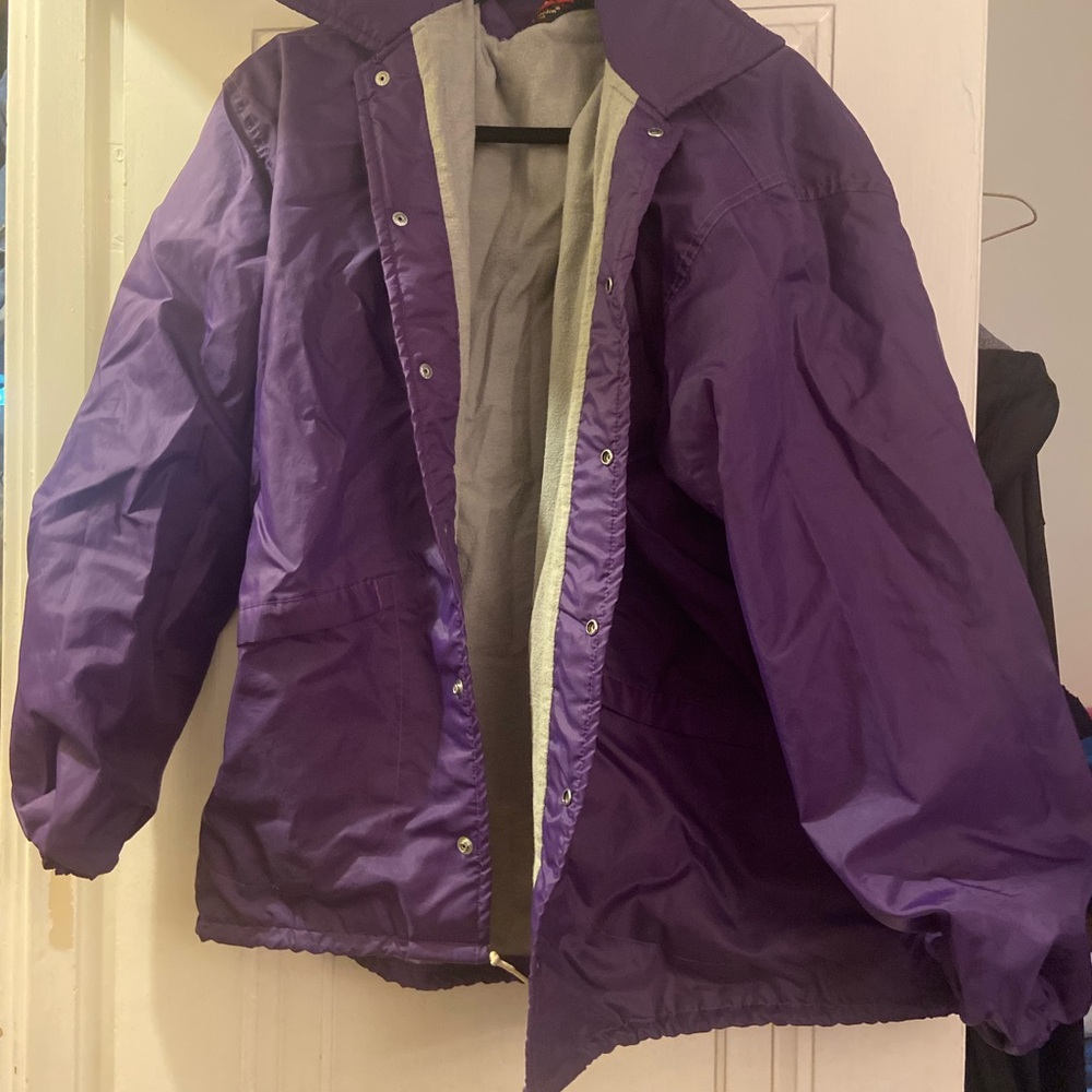 Purple windbreaker jacket